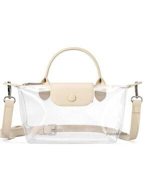 Stadium Approved Clear Crossbody Purse Concert Bag PVC with Adjustable Strap